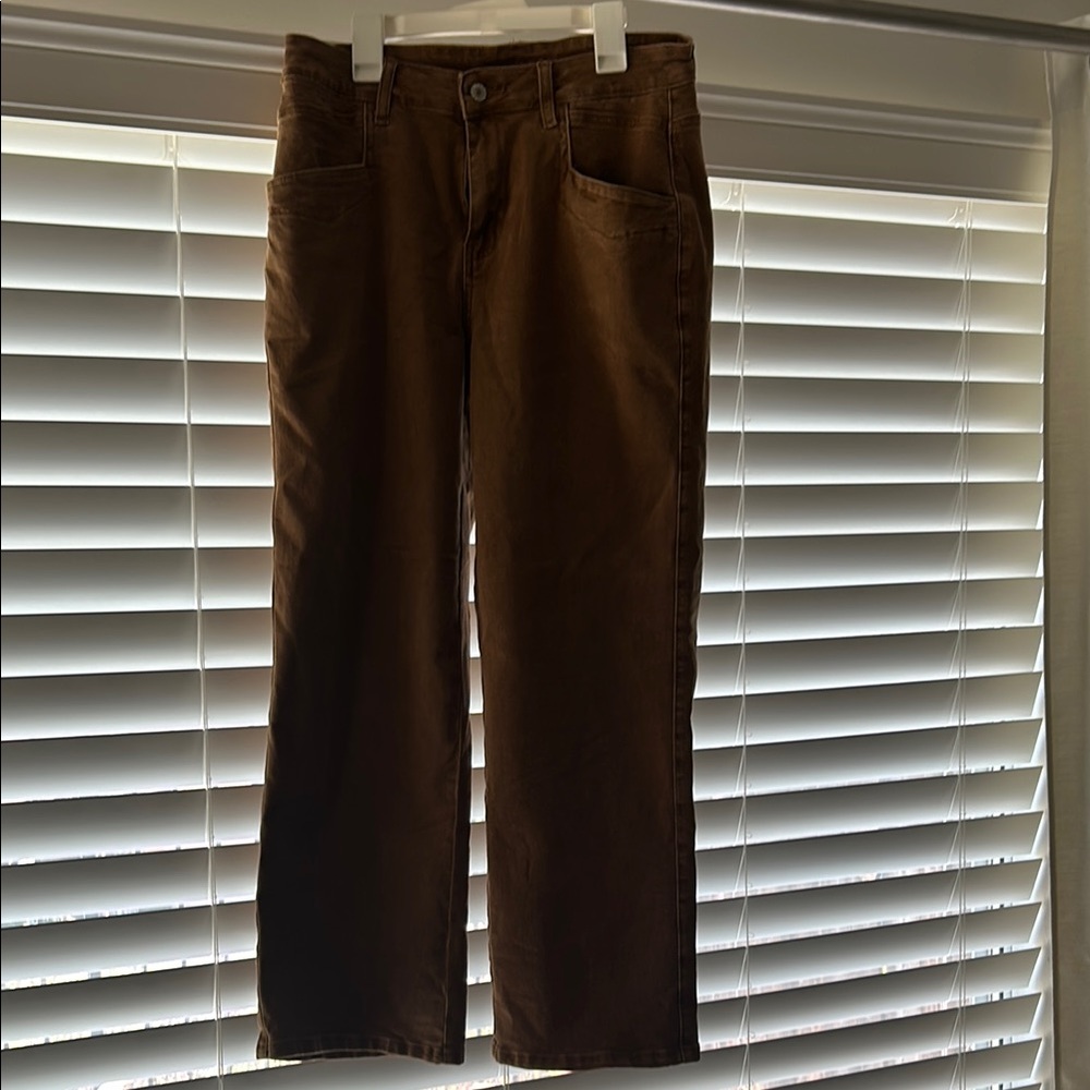 Brown Straight-Leg Pants